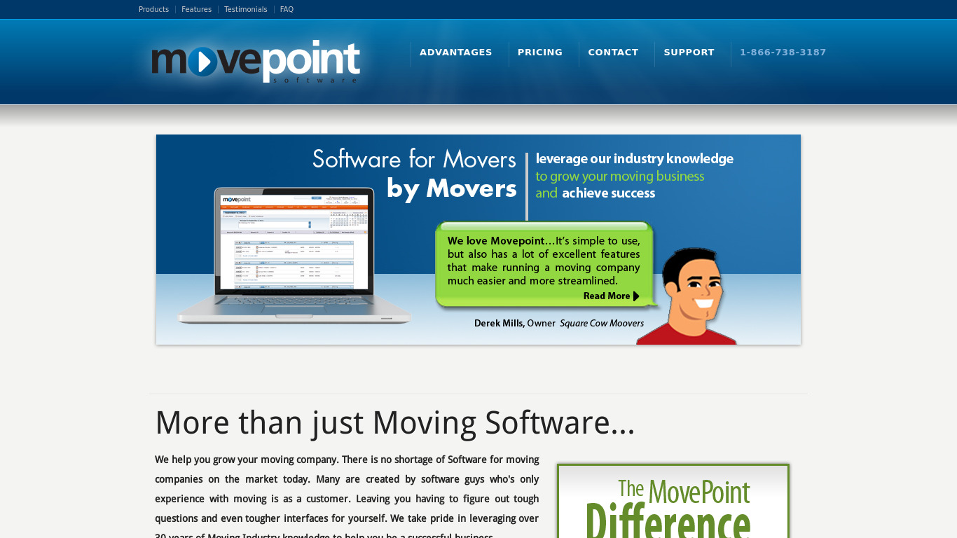MovePoint Landing page