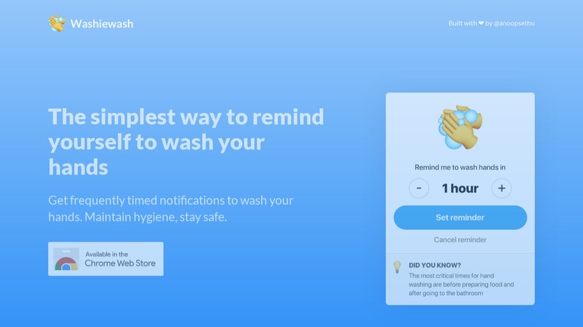 WashieWash Landing Page