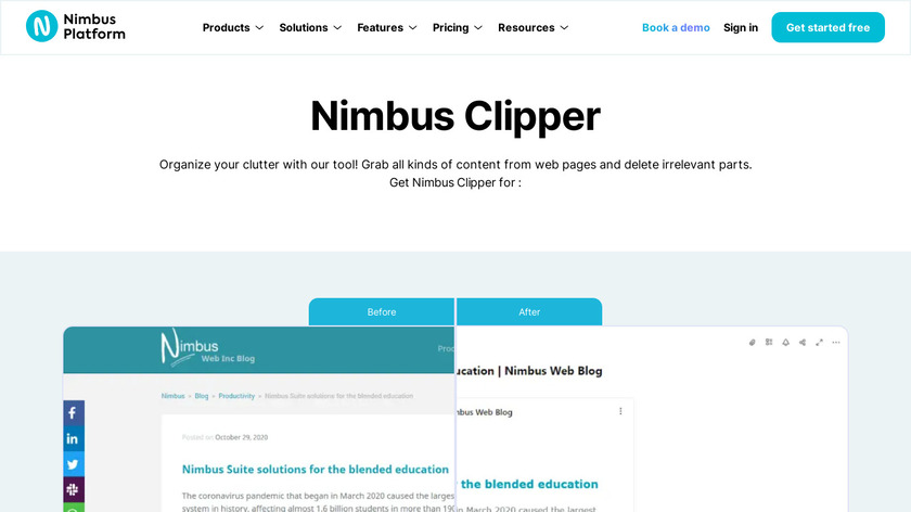 Nimbus Clipper Landing Page