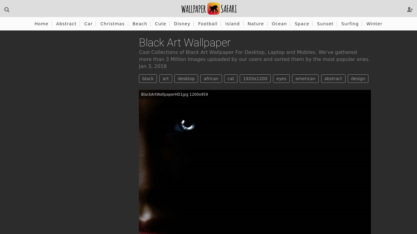 Black Wallpaper Art Landing page