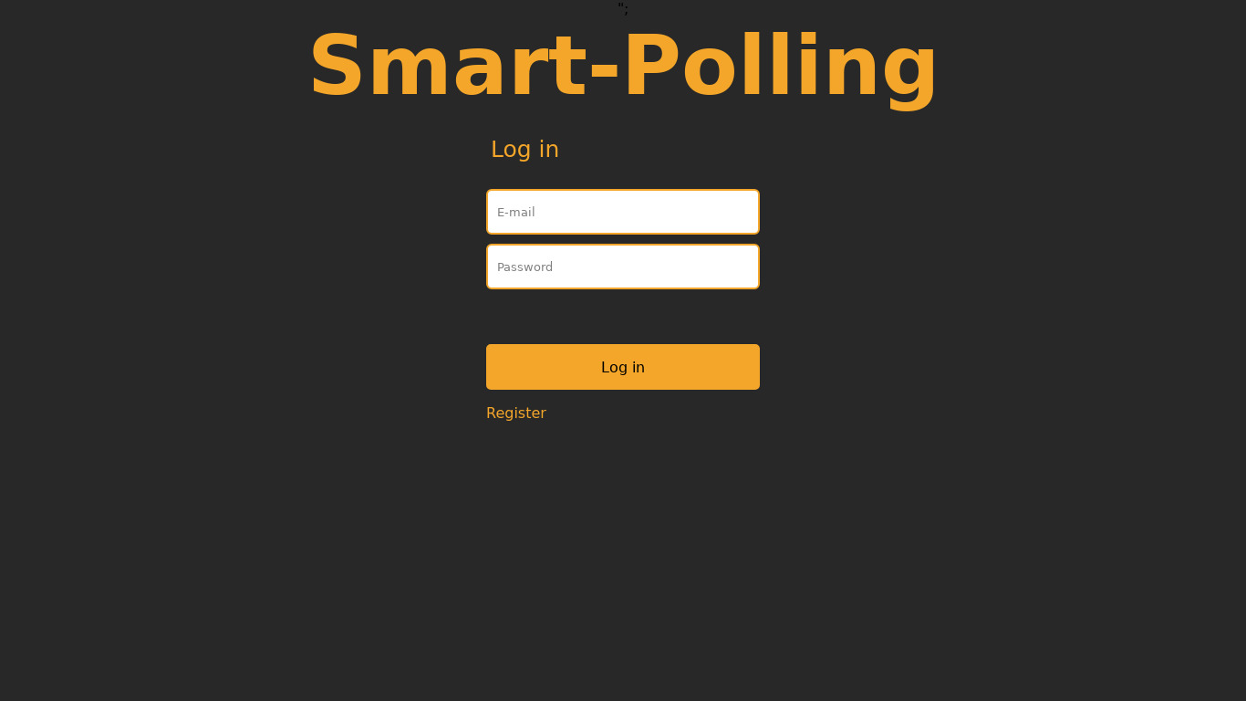 Smart Poll Landing page