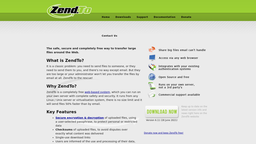 ZendTo Landing Page