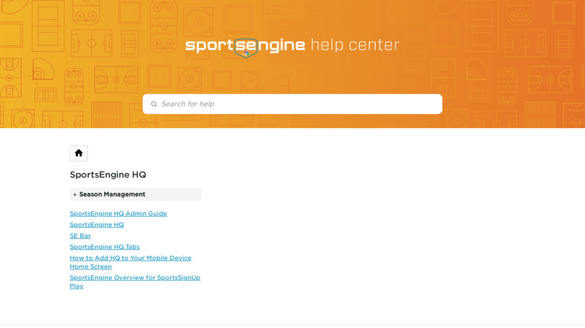 help.sportsengine.com SportsEngine HQ Landing Page