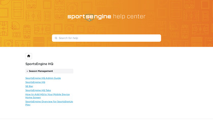 help.sportsengine.com SportsEngine HQ image