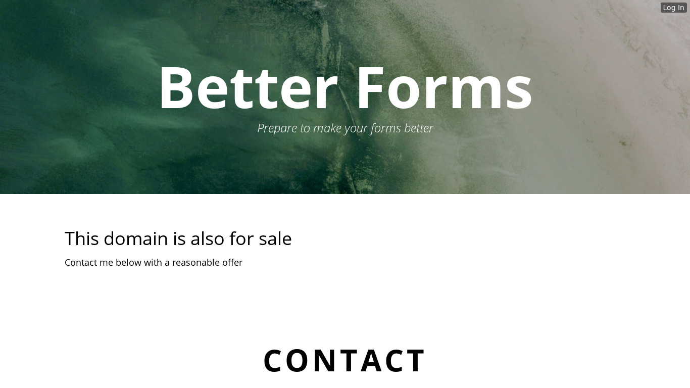 Betterforms Landing page