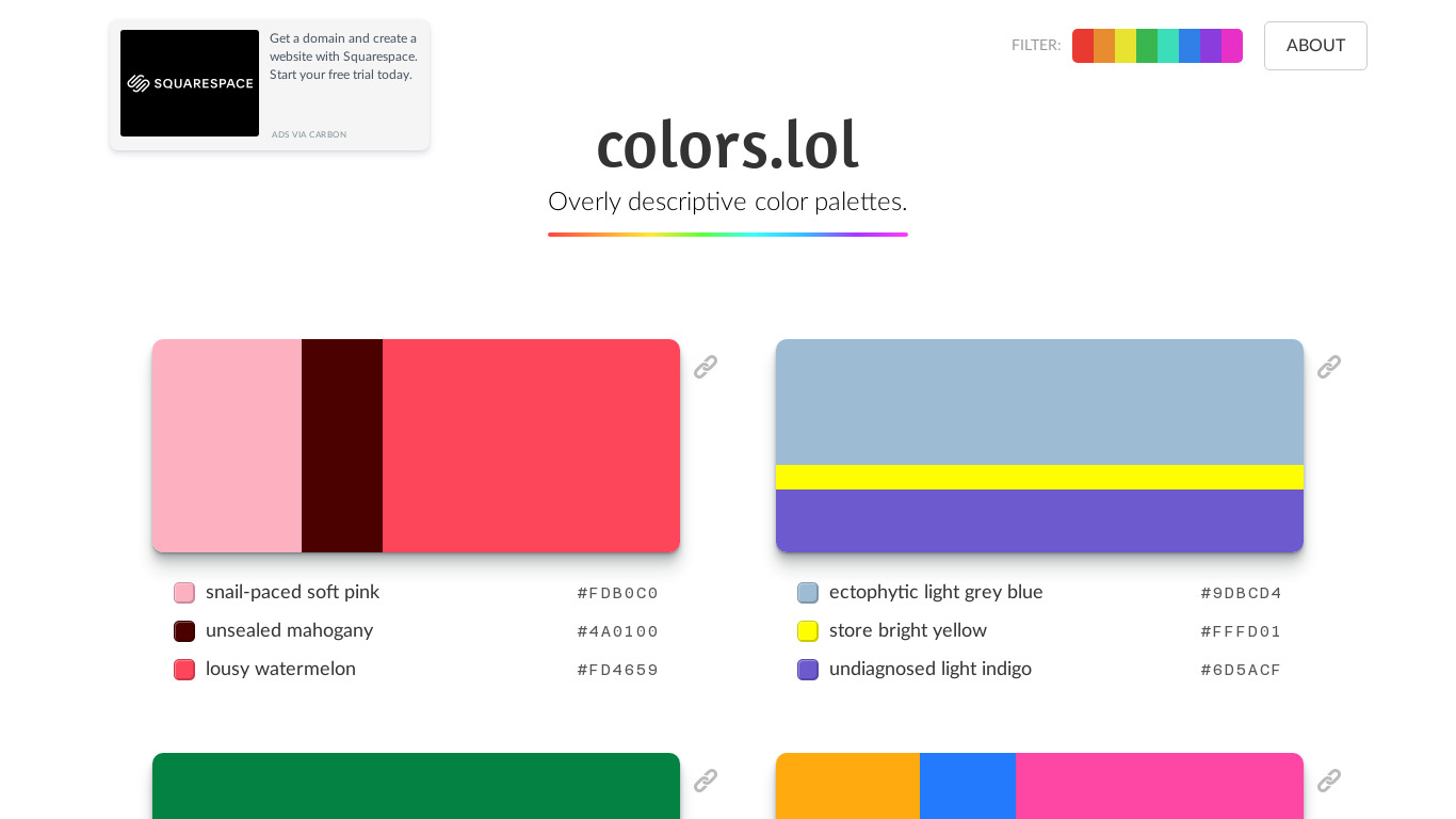colors.lol Landing page