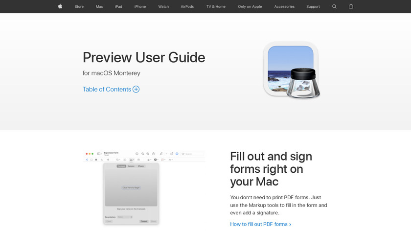 support.apple.com Apple Preview App Landing Page