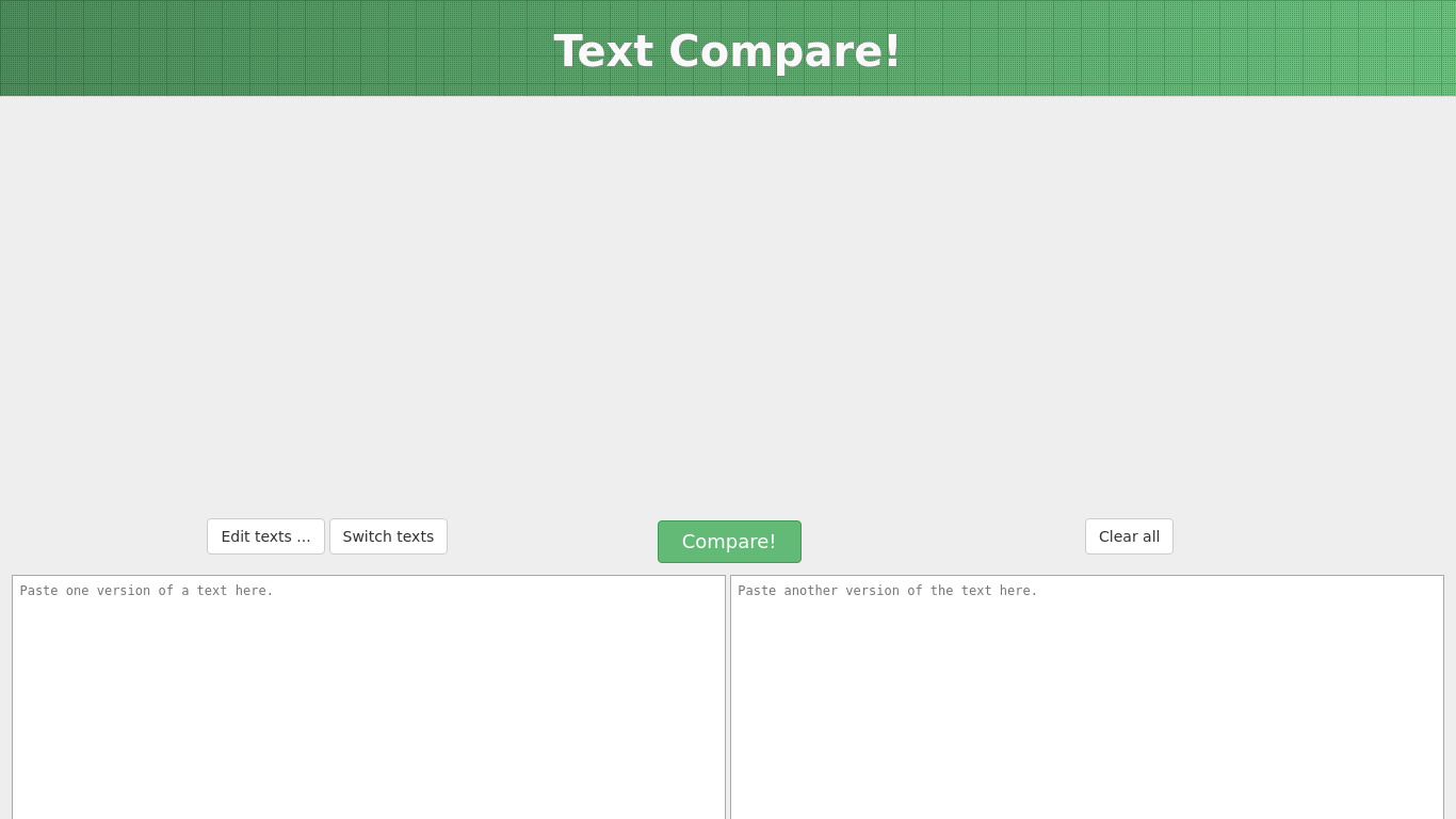 Text compare! Landing page