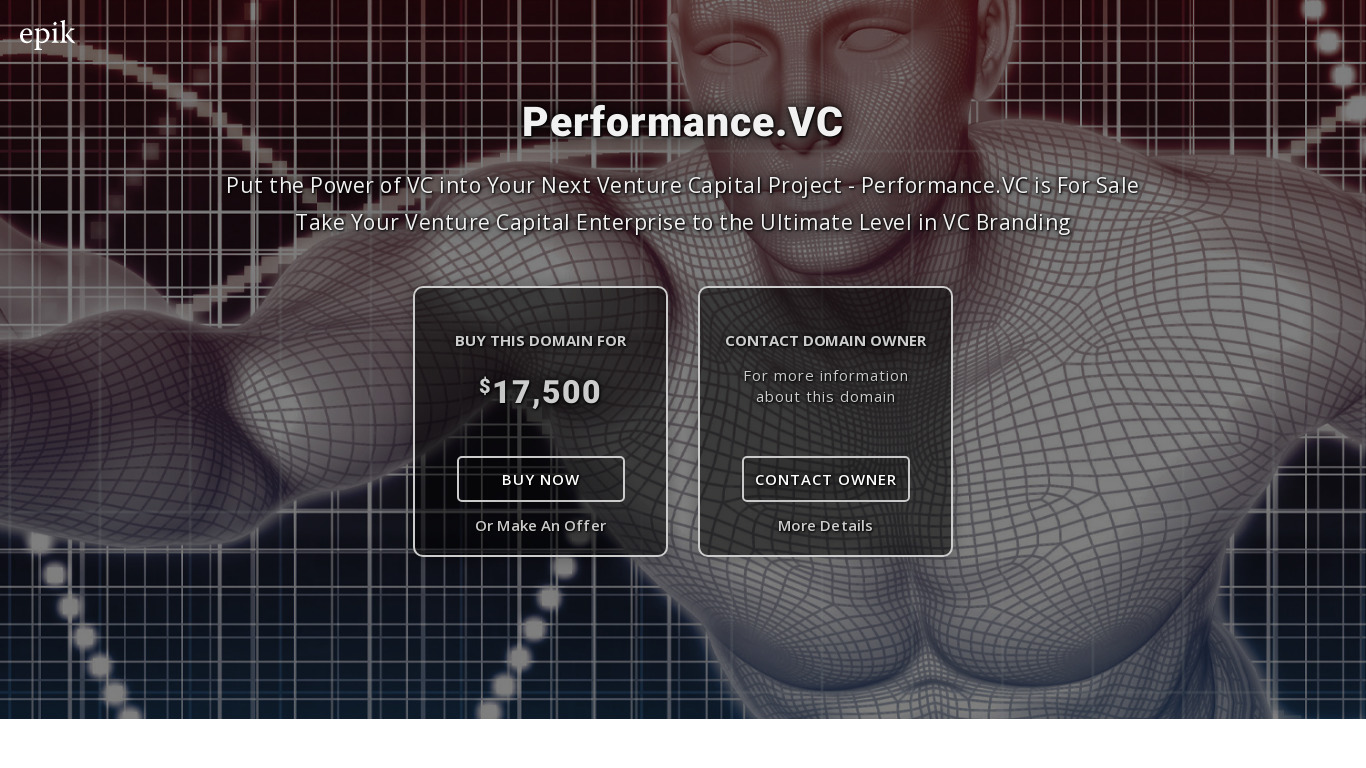 Performance VC Landing page