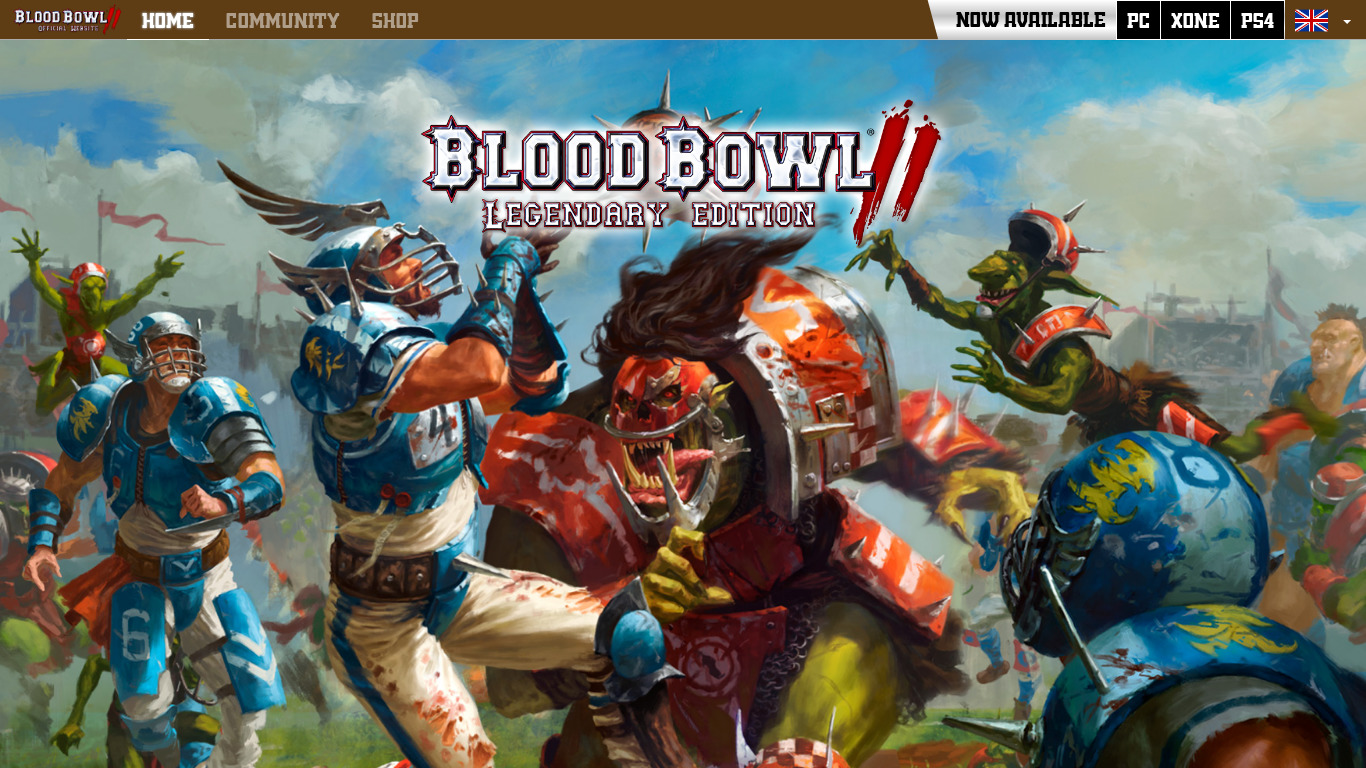 Blood Bowl: Legendary Edition Landing page