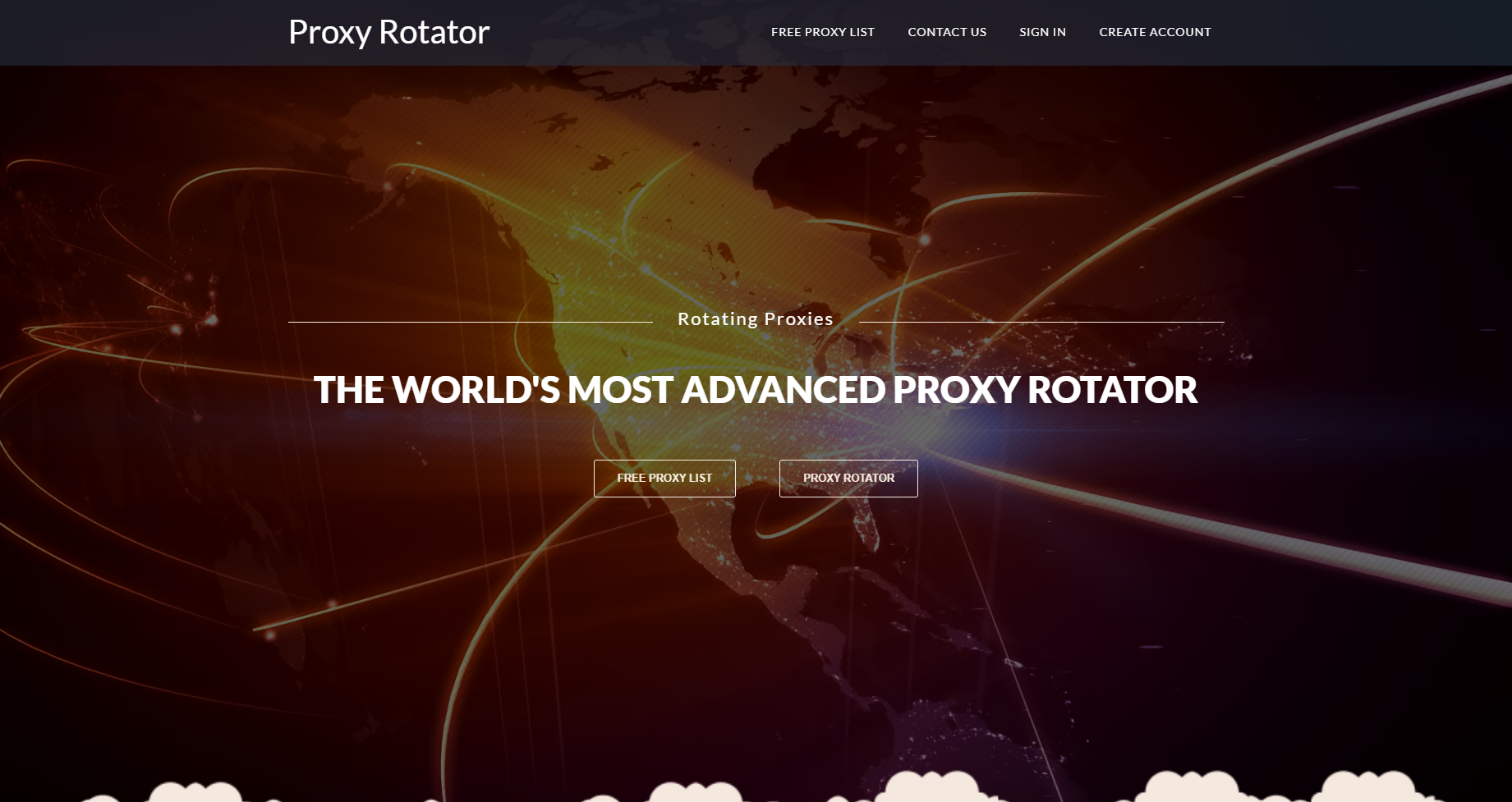 Proxy Rotator Landing page