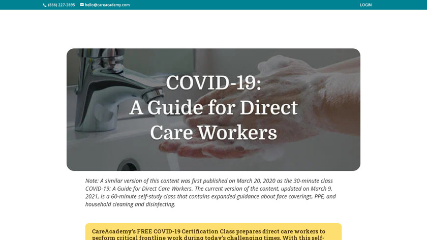 The Caregiver Guide to COVID-19 Landing Page