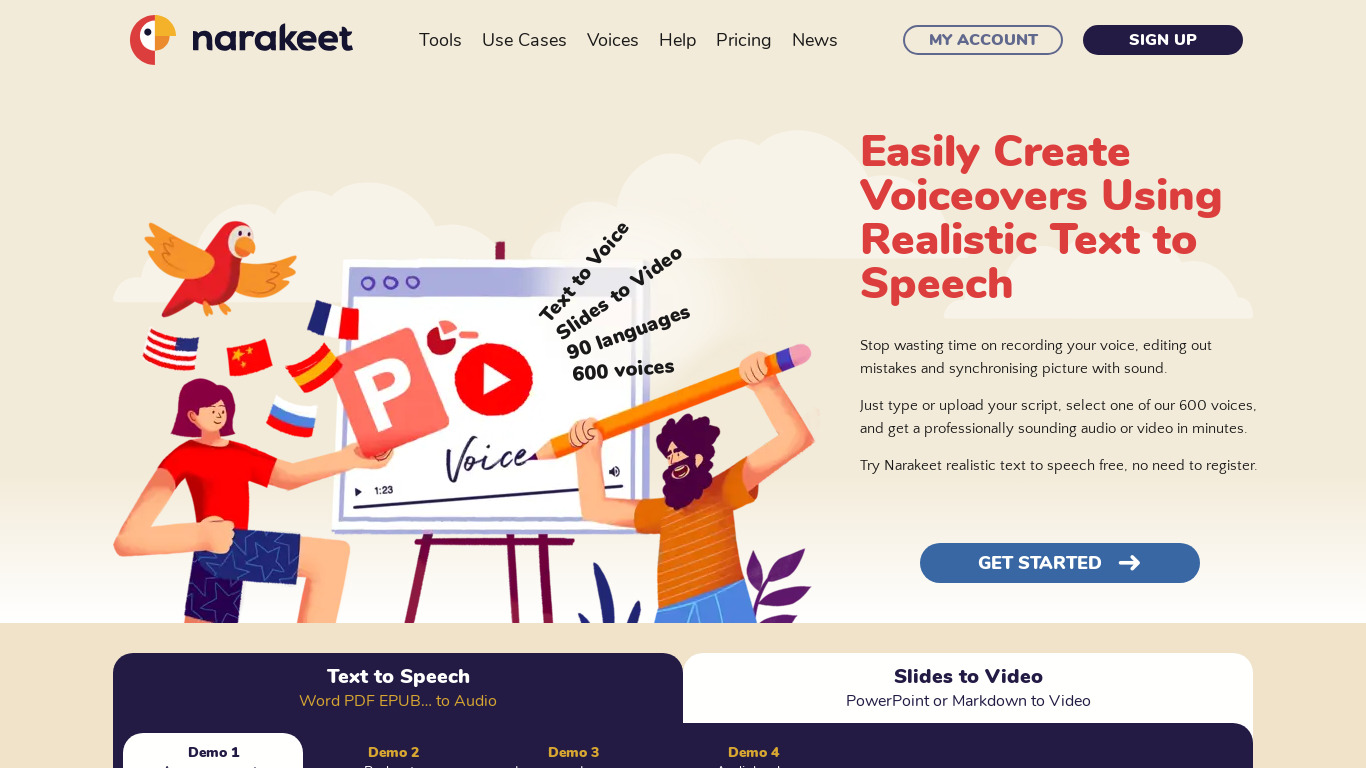 Video Puppet Landing page