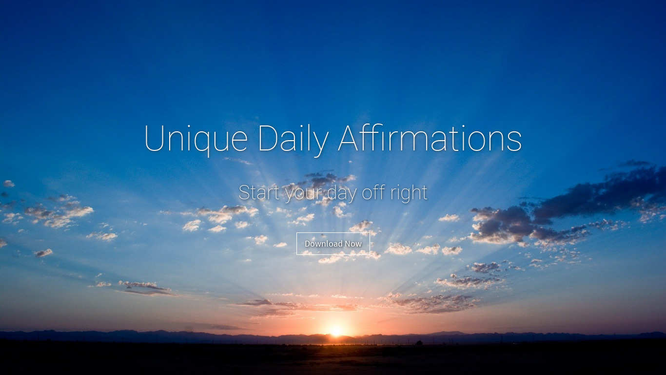 Unique Daily Affirmations Landing page