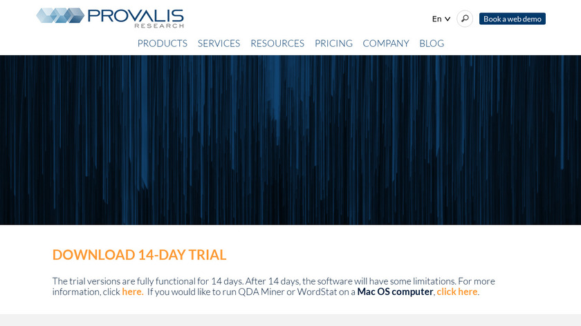 Provalis Research WordStat Landing Page