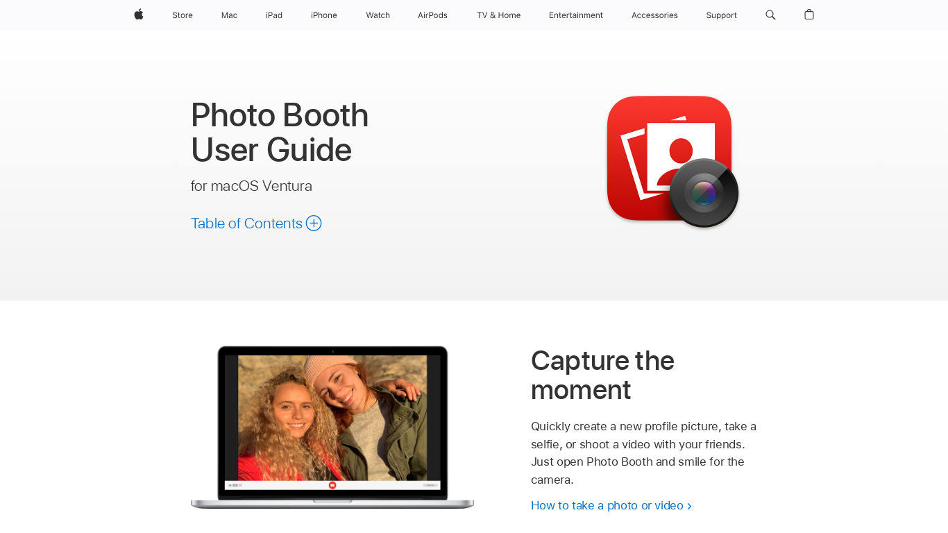 Photo Booth Landing page
