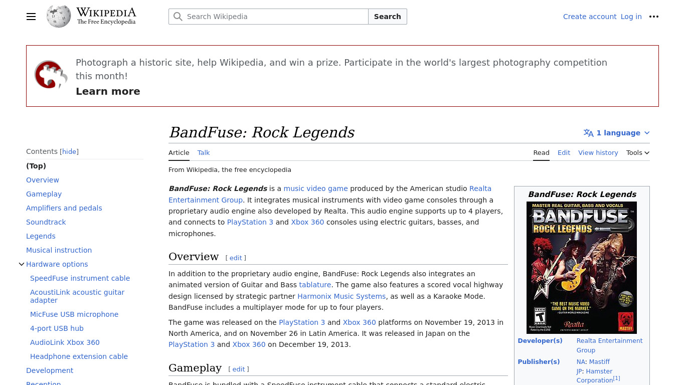 Bandfuse: Rock Legends Landing page