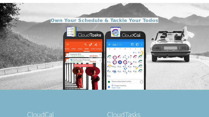 CloudCal Calendar Agenda Planner Landing Page