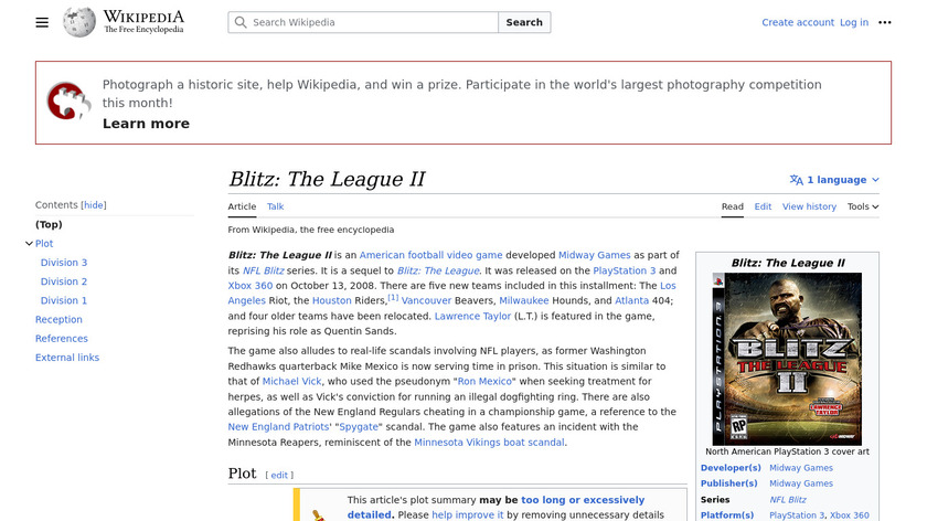 Blitz: The League II Landing Page