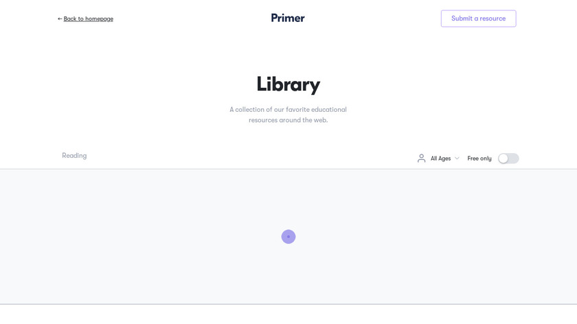 Primer Library Landing Page