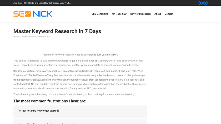 Master Keyword Research Landing Page
