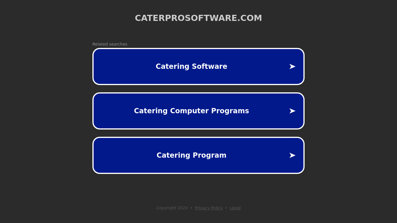 CaterPro for Windows Landing page
