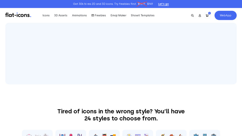 Flat Icons Landing Page