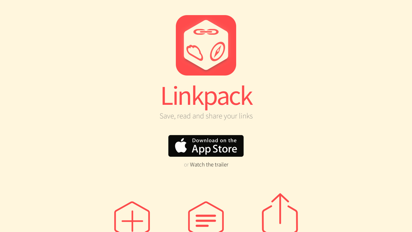 Linkpack Landing page