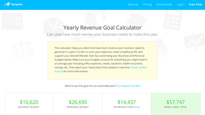 Harpoon Revenue Goal Calculator image
