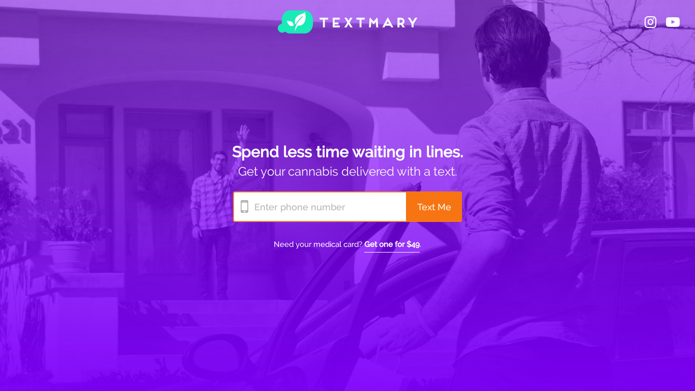 Text Mary Landing page