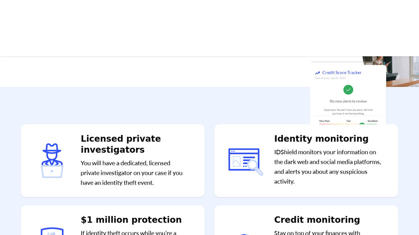 IDShield Landing Page