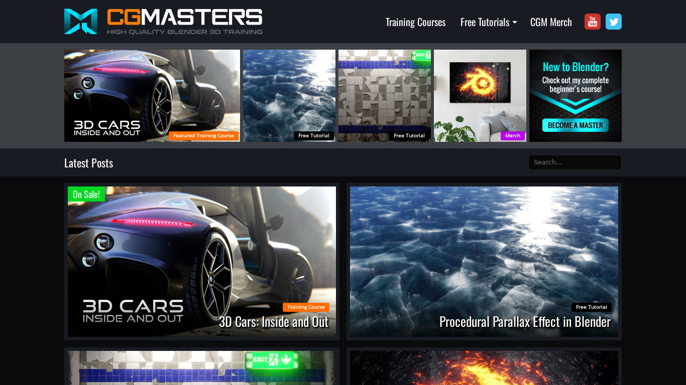 cgmasters Landing page