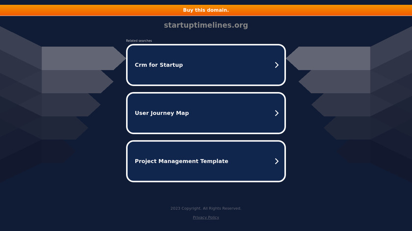 Startup Timelines Landing Page