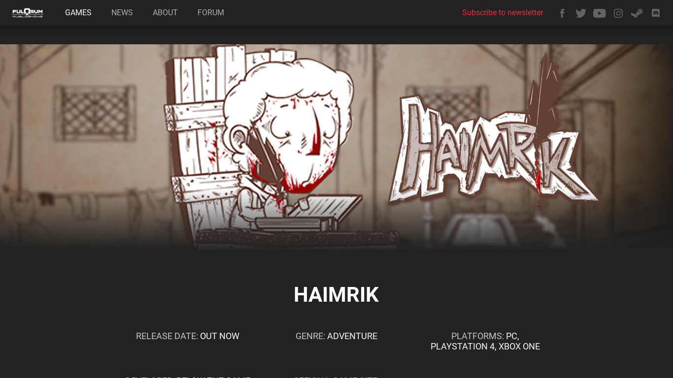 Haimrik Landing page
