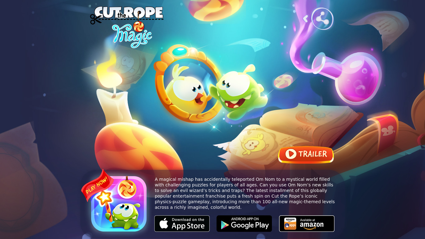 Cut the Rope: Magic Landing page