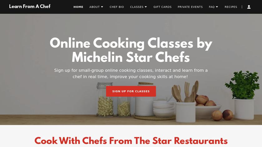 Learn From A Chef Landing Page