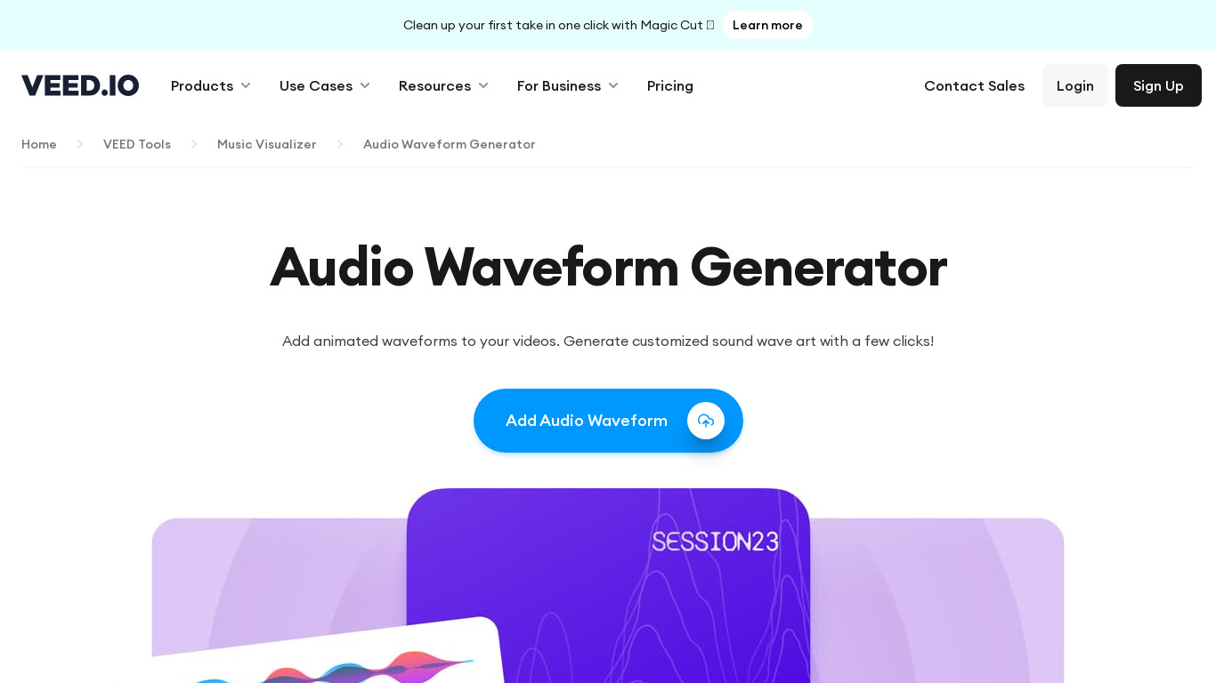 Podcast to video Landing page
