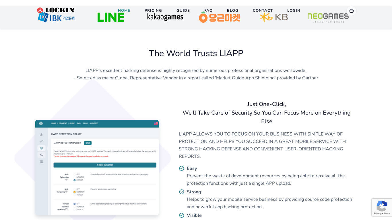 LIAPP by Lockin Landing page