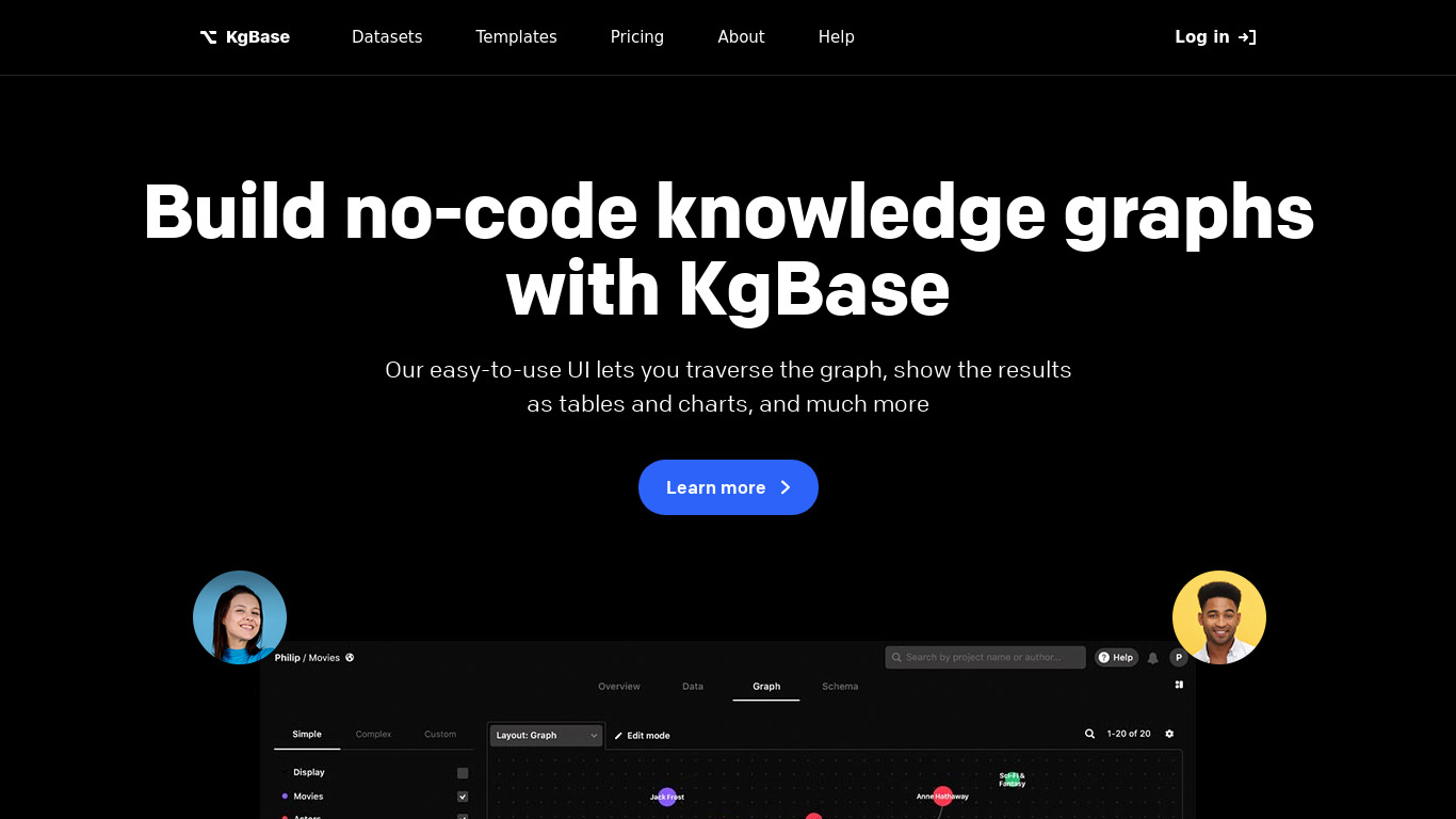 KgBase Landing page