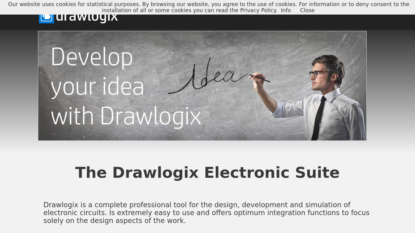 Drawlogix Landing page