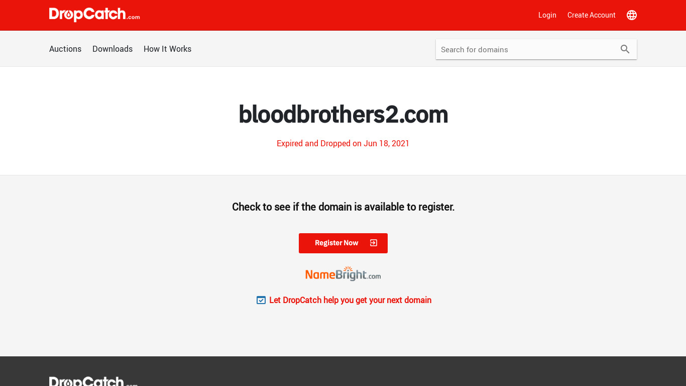 Blood Brothers RPG Landing page