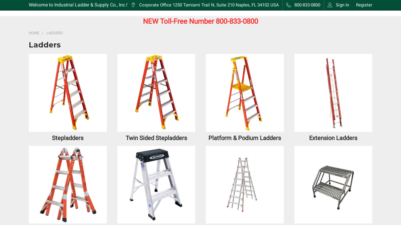 Ladders Landing page