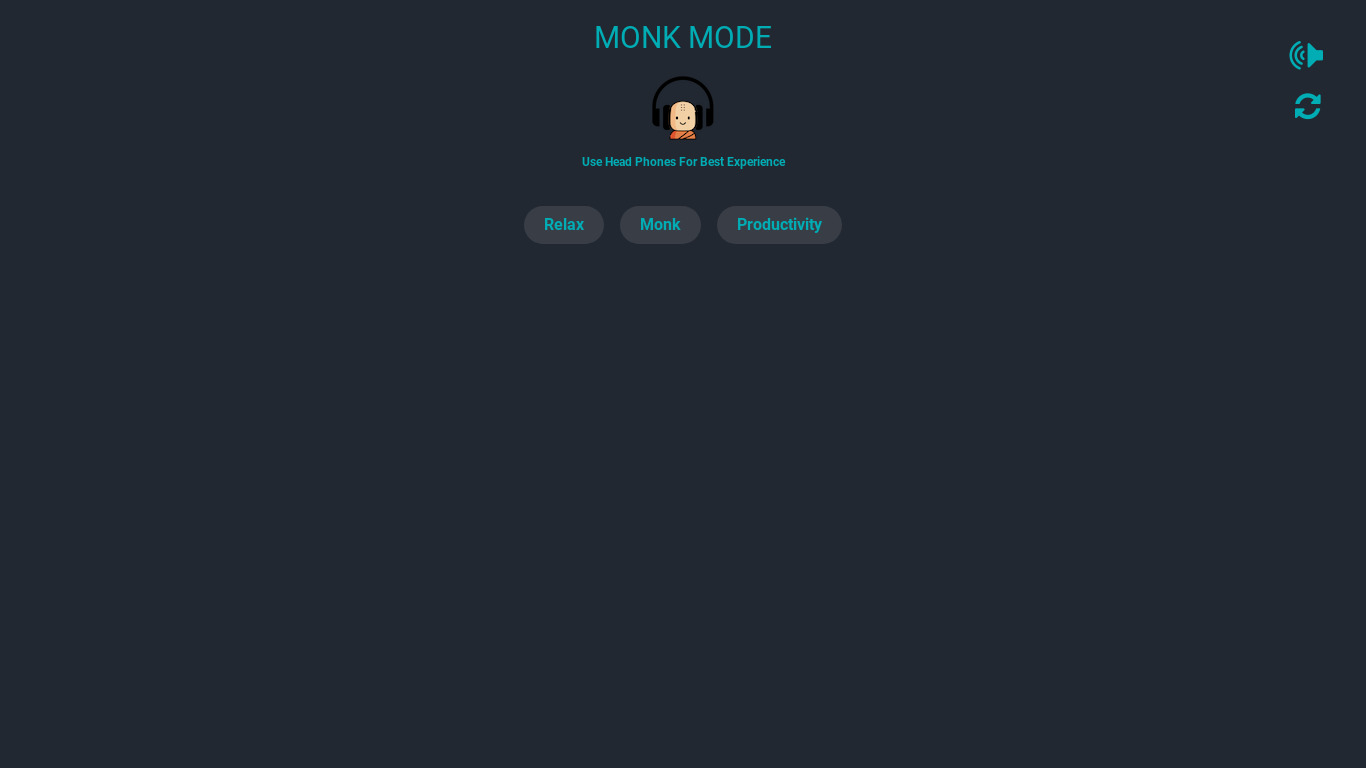 Monk Mode Landing page