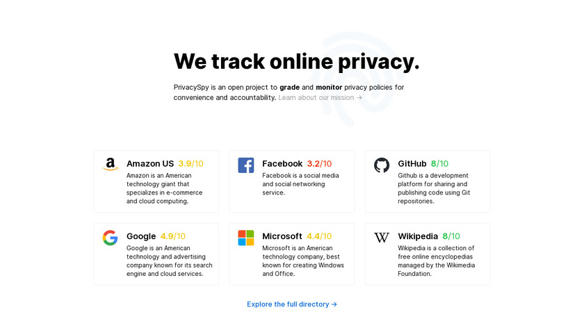 PrivacySpy Landing Page