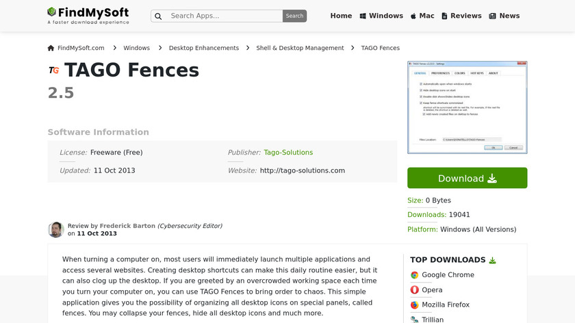 TAGO Fences Landing Page