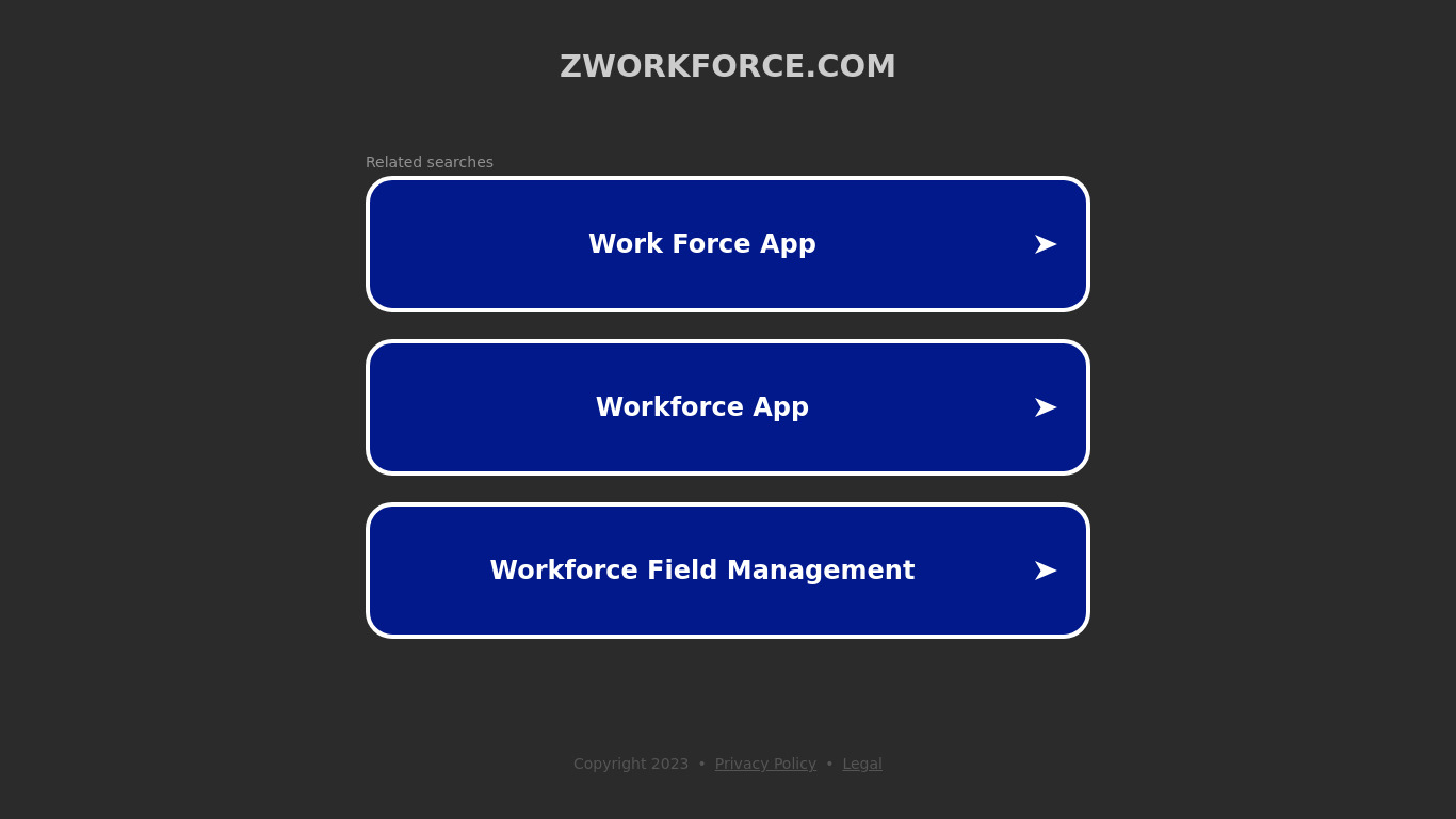 Z Workforce Landing page