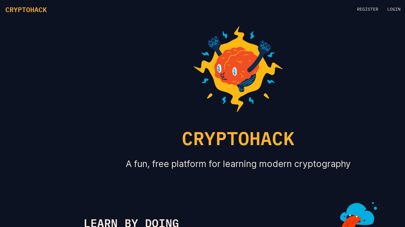 CryptoHack Landing page
