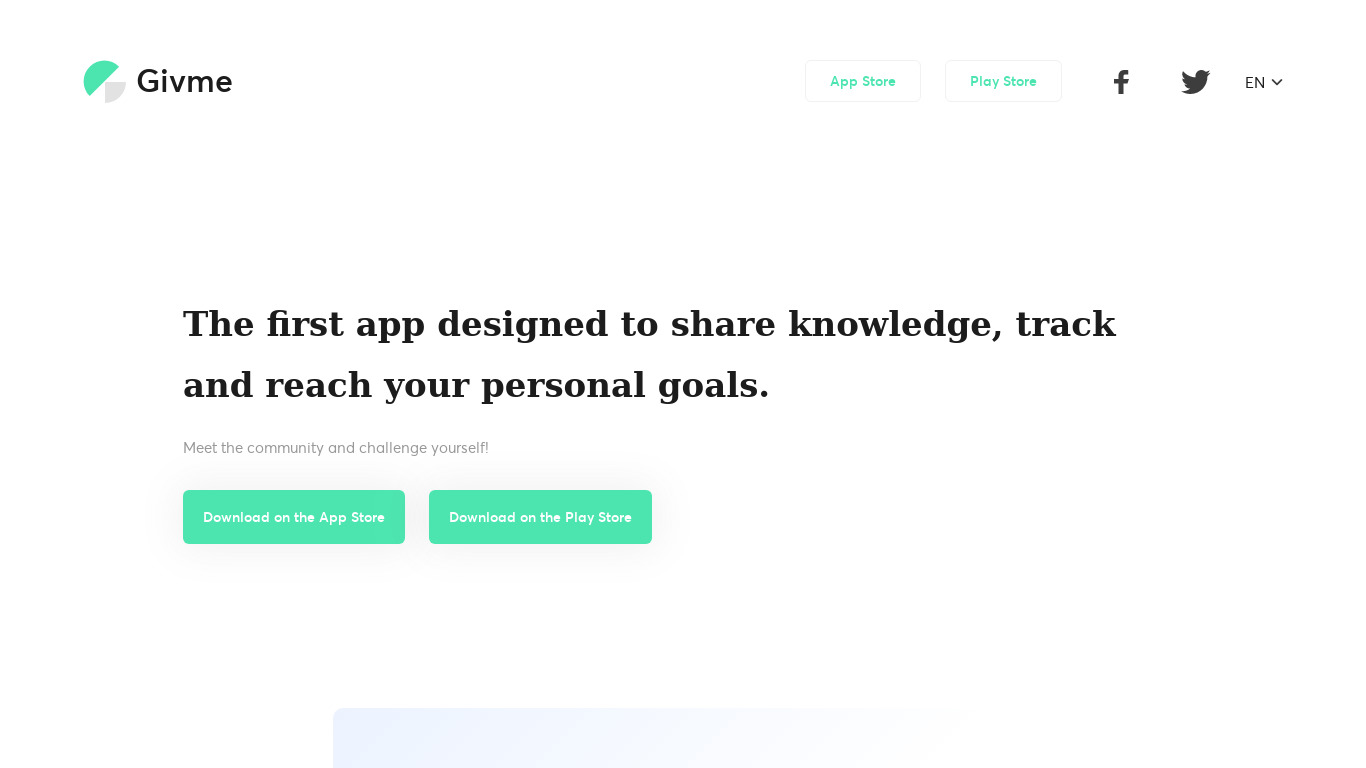 Givme Landing page