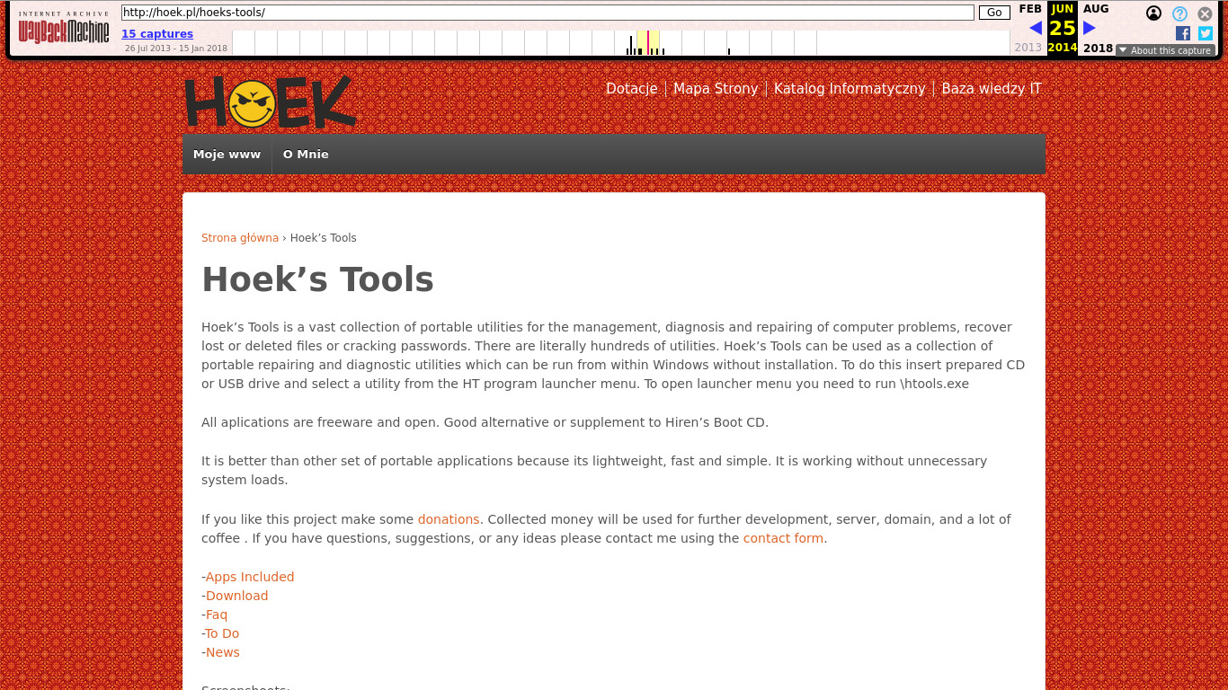 Hoek's Tools Landing page