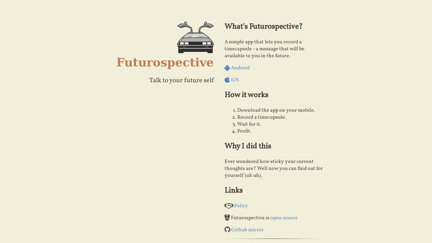 Futurospective Landing Page